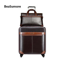 Load image into Gallery viewer, BeaSumore Men Business Rolling Luggage Set S