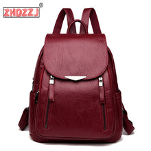 Load image into Gallery viewer, Casual Backpack Female Brand Leather