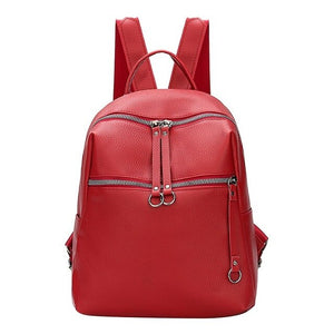 Fashion Women Backpacks Soft PU Leather Backpack Shoulder